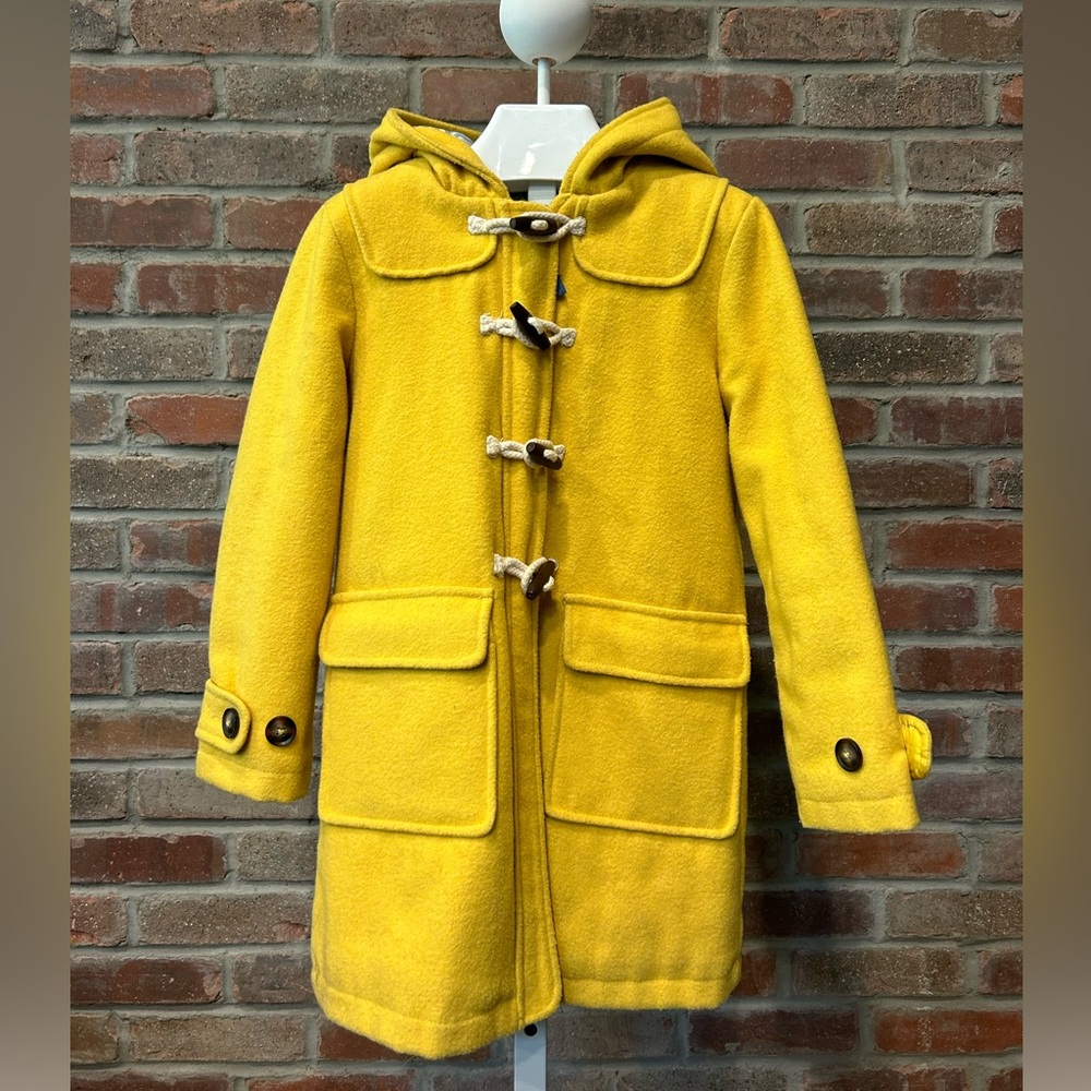 Boy or Girl Yellow/Gold Toggle Hooded Boden Coat Size 6/7years